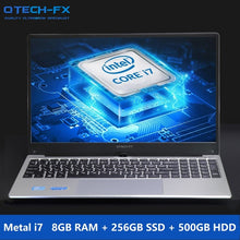 Charger l'image dans la galerie, 15.6" Gaming i7 Metal SSD 256GB HDD 1TB 16GB RAM CPU Intel Windows 10 Office School AZERTY Italian Spanish Russian Keyboard Ligh