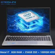 Charger l'image dans la galerie, 15.6" Gaming i7 Metal SSD 256GB HDD 1TB 16GB RAM CPU Intel Windows 10 Office School AZERTY Italian Spanish Russian Keyboard Ligh