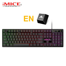 Charger l'image dans la galerie, Gaming keyboard Wired Gaming Mouse Kit 104 Keycaps With RGB Backlight Russian keyboard Gamer Ergonomic Silent Mause For Laptop