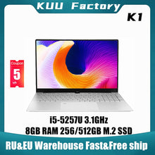 Charger l'image dans la galerie, KUU K1 15.6Inch For Intel i5-5257U 3.10GHz Gaming laptop 512GB SSD IPS Screen Keyboard Backlight Fingerprint Unlock Notebook