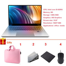Charger l'image dans la galerie, Cheap Gaming Laotop 15.6 Inch Intel Core I7 I5 8GB 1TB SSD 128GB/256GB Windows 10 Netbooks Laptop Computer
