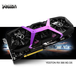 Yeston Radeon RX 590 GPU 8GB GDDR5 256bit Gaming Desktop computer PC Video Graphics Cards support DVI/HDMI PCI-E X16 3.0