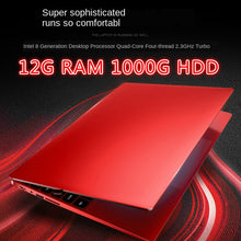 Charger l&#39;image dans la galerie, 15.6 Inch Quad-Core Gaming Laptop Mobile 12G RAM 1TB HDD 512G 256G 128GSSD Business Netbook Ultra-Thin Portable J4105 Pink Red
