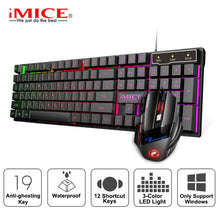 Charger l&#39;image dans la galerie, Gaming keyboard Wired Gaming Mouse Kit 104 Keycaps With RGB Backlight Russian keyboard Gamer Ergonomic Silent Mause For Laptop
