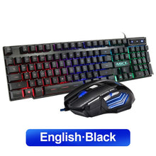 Charger l&#39;image dans la galerie, Gaming keyboard Wired Gaming Mouse Kit 104 Keycaps With RGB Backlight Russian keyboard Gamer Ergonomic Silent Mause For Laptop
