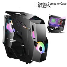 Charger l&#39;image dans la galerie, Desktop ATX Computer Case Gamer Gaming Computer Towers Water-Cooled Tempered Glass USB 3.0 PC Case Support M-ATX/ ITX Motherboad
