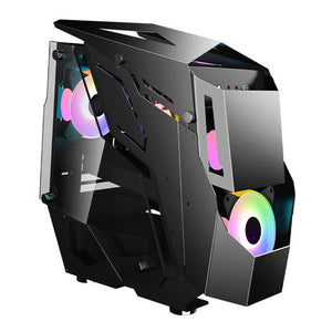 Desktop ATX Computer Case Gamer Gaming Computer Towers Water-Cooled Tempered Glass USB 3.0 PC Case Support M-ATX/ ITX Motherboad