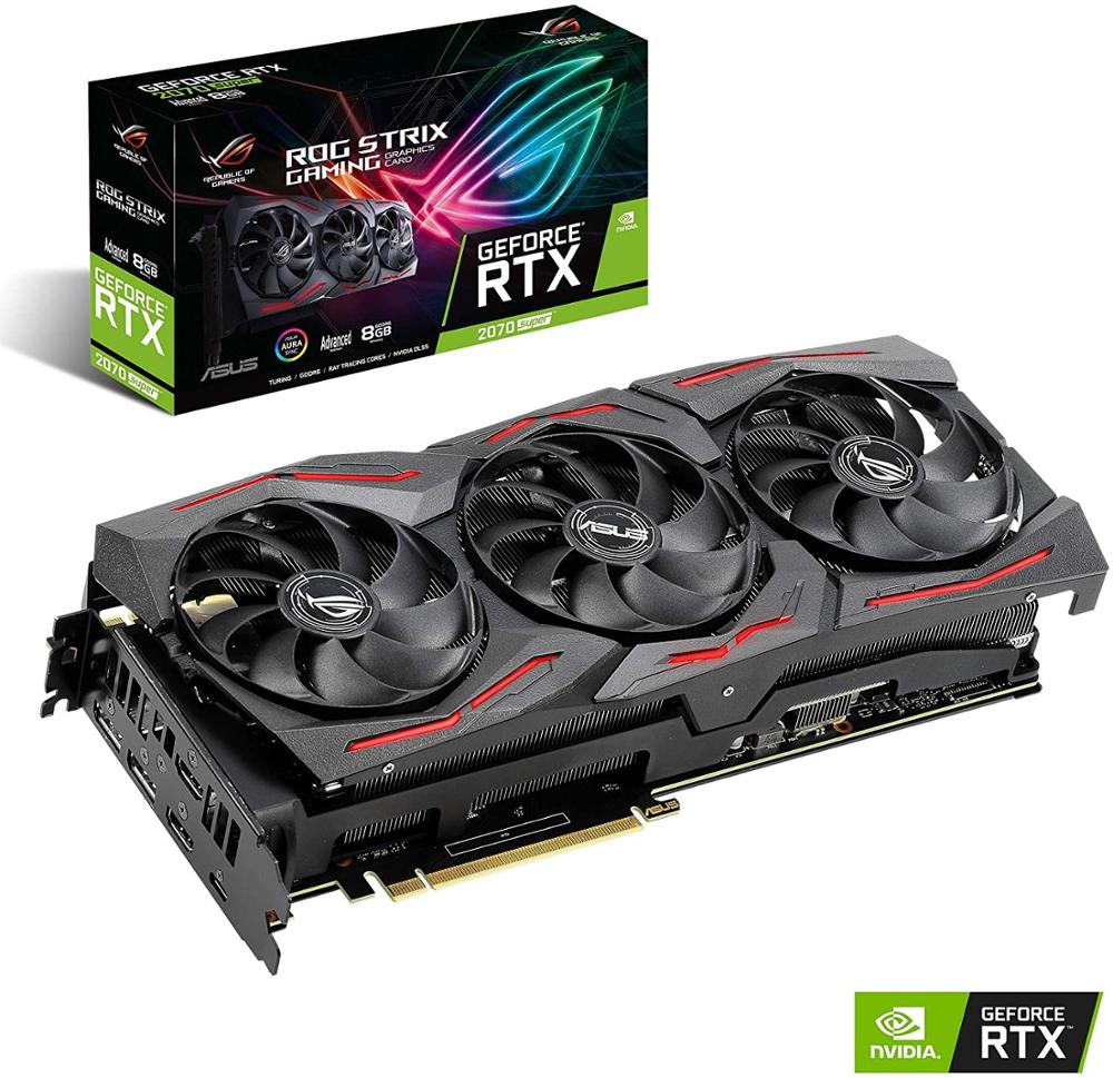 ASUS ROG-STRIX-RTX2070S-A8G-GAMING RTX 2070 SUPER 1605-1830MHz 14000MHz Gaming Desktop Graphics Card PUBG Game Graphics Card 8G