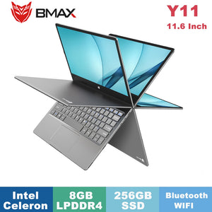 BMAX Y11 Laptop 11.6" Intel N4120 Windows 10 8GB 256GB SSD Wifi Bluetooth1920*1080 Touch IPS Screen Ultra-Thin Gaming Notebook